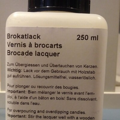 Vernis à Brocarts pour Bougie