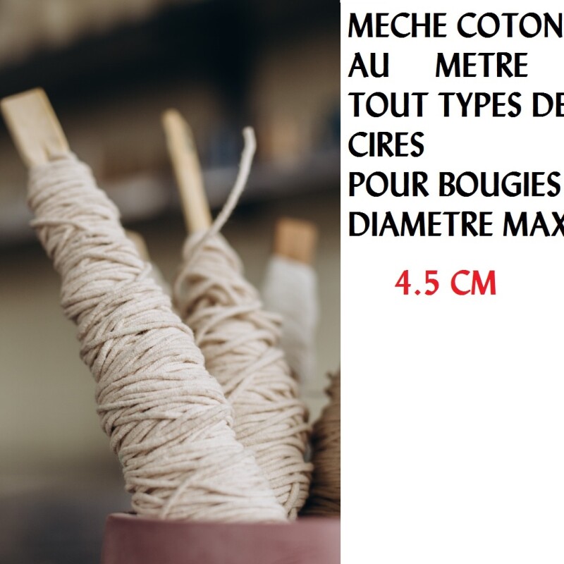 Mèche Plate en Coton au Mètre